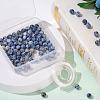 100Pcs 8mm Natural Blue Spot Jasper Round Beads DIY-LS0002-62-5
