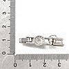 Brass Micro Pave Clear Cubic Zirconia Fold Over Clasps KK-R222-04P-3