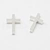 Brass Tiny Cross Charms KK-F718-08P-2