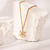 Elegant Stainless Steel White Enamel Snowflake Pendant Necklaces for Women XM2904-2