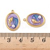 304 Stainless Steel Enamel Pendants STAS-U057-11G-D-3