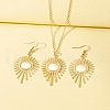 Sun Alloy Pendant Necklace & Dangle Earring Sets FS-WGBD582-01-1