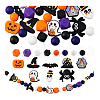   36Pcs 18 Styles Halloween Silicone Beads SIL-PH0001-28-7