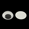 Black & White Plastic Wiggle Googly Eyes Buttons DIY Scrapbooking Crafts Toy Accessories with Label Paster on Back KY-S002B-12mm-2