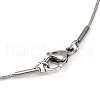 Leaf Copper Wire Wrapped Natural Rose Quartz Beaded Pendant Necklaces NJEW-JN05218-05-5
