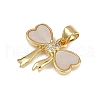 Brass Micro Pave Cubic Zirconia Pendants KK-D376-05G-2