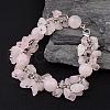 Rose Quartz Bracelets BJEW-JB02290-01-1