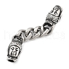 304 Stainless Steel Buddha Head Chain Connector Charms STAS-V008-17AS-1