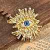Alloy Rhinestone Open Cuff Rings RJEW-A057-03G-4