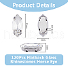 DICOSMETIC 120Pcs Horse Eye Sew on Rhinestone RGLA-DC0001-07B-2