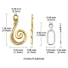 20Pcs 2 Colors Tibetan Style Alloy Hook and Eye Clasps FIND-YW0003-89-3