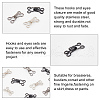 Gorgecraft 90 Sets 9 Style Metal Sewing Hooks and Eyes Fasteners IFIN-GF0001-19-5