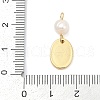 Natural Cultured Freshwater Pearl & Brass Pendants KK-U062-14G-02-3