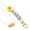 Alloy and Silicone and Stainless Steel Pendant Decorations HJEW-JM03021-02-4