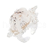 Shell Open Cuff Ring for Women RJEW-Z047-01P-02-2
