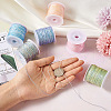 Beadthoven 6Rolls 6 Colors 12-Ply Polyester Cords OCOR-BT0001-05-6