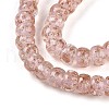 Luminous Handmade Gold Foil Glass Beads Strands FOIL-N029-02A-09-4