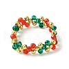 Christmas Theme Glass Rings RJEW-TA00121-1