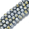 Electroplated Natural Lava Rock Beads Strands G-S352-30D-04-1