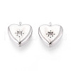Brass Micro Pave Clear Cubic Zirconia Charms KK-N267-14P-1