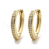 Teardrop Brass Micro Pave Cubic Zirconia Hoop Earrings EJEW-M082-10G-2
