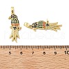 Brass Micro Pave Cubic Zirconia Pendants KK-M325-17A-G-3