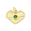 Brass Micro Pave Cubic Zirconia Pendants KK-D325-61G-01-1