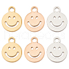 6Pcs 3 Colors 304 Stainless Steel Charms STAS-LP0001-31-1