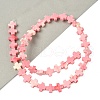 Synthetic Coral Dyed Beads Strands SHEL-F009-01-2