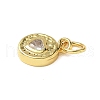 Brass Micro Pave Cubic Zirconia Charms KK-I276-58G-2