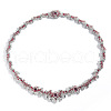 Thorns Brass with Dark Red Cubic Zirconia Chain Necklaces FS-WG4F103-02-5