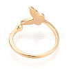 Brass Shell Cuff Ring Settings KK-T076-21G-3