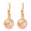 Brass Shimmer Hoop Earrings EJEW-K300-29G-4