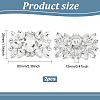 HOBBIESAY 2Pcs Alloy Rhinestone Shoe Buckle Clips AJEW-HY0001-65A-2