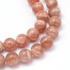Round Natural Grade B Sunstone Beads Strands X-G-F222-33-6mm-2