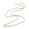 Adjustable 304 Stainless Steel Slider Necklaces MAK-L026-06A-G-1