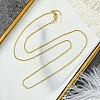 1.5mm Rack Plating Brass Box Chain Adjustable Slider Necklaces for Women Men MAK-L044-05G-3