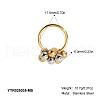 Stainless Steel Round Beads Finger Rings BC9848-3-2