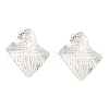 Rack Plating Brass Twist Rhombus Stud Earrings EJEW-A028-35P-1