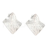 Rack Plating Brass Twist Rhombus Stud Earrings EJEW-A028-35P-1