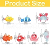 35Pcs 7 Styles Ocean Theme Resin Pendants RESI-YW0001-68-3