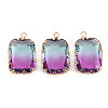 Gradient Color Glass Pendants GLAA-S193-005-B05-1