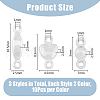 HOBBIESAY 60Pcs 6 Styles Brass Connector Charms KK-HY0001-94-2