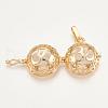 Rack Plating Brass Cage Pendants KK-S751-012KC-2