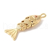 Brass Micro Pave Clear Cubic Zirconia Pendants KK-U064-18A-G-2