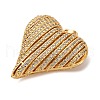 Brass Micro Pave Clear Cubic Zirconia Pendants KK-U076-19G-2