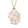 304 Stainless Steel Macrame Pouch Empty Stone Holder Necklace Making NJEW-JN05237-03-4