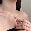 Religion Cross 925 Sterling Silver Pave Cubic Zirconia Pendant Necklaces for Women NJEW-F338-03G-4