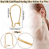 Beebeecraft 5 Pairs 925 Sterling Silver Hoop Earrings Findings STER-BBC0007-84-2