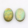 Oval Resin Imitated Opal Cabochons X-CRES-L008-M-2